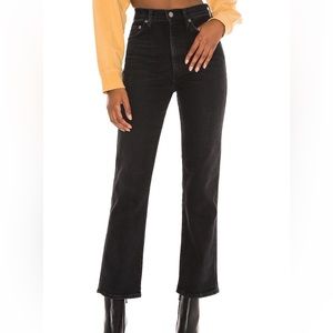 Agolde black denim pinch waist high rise jeans size 25